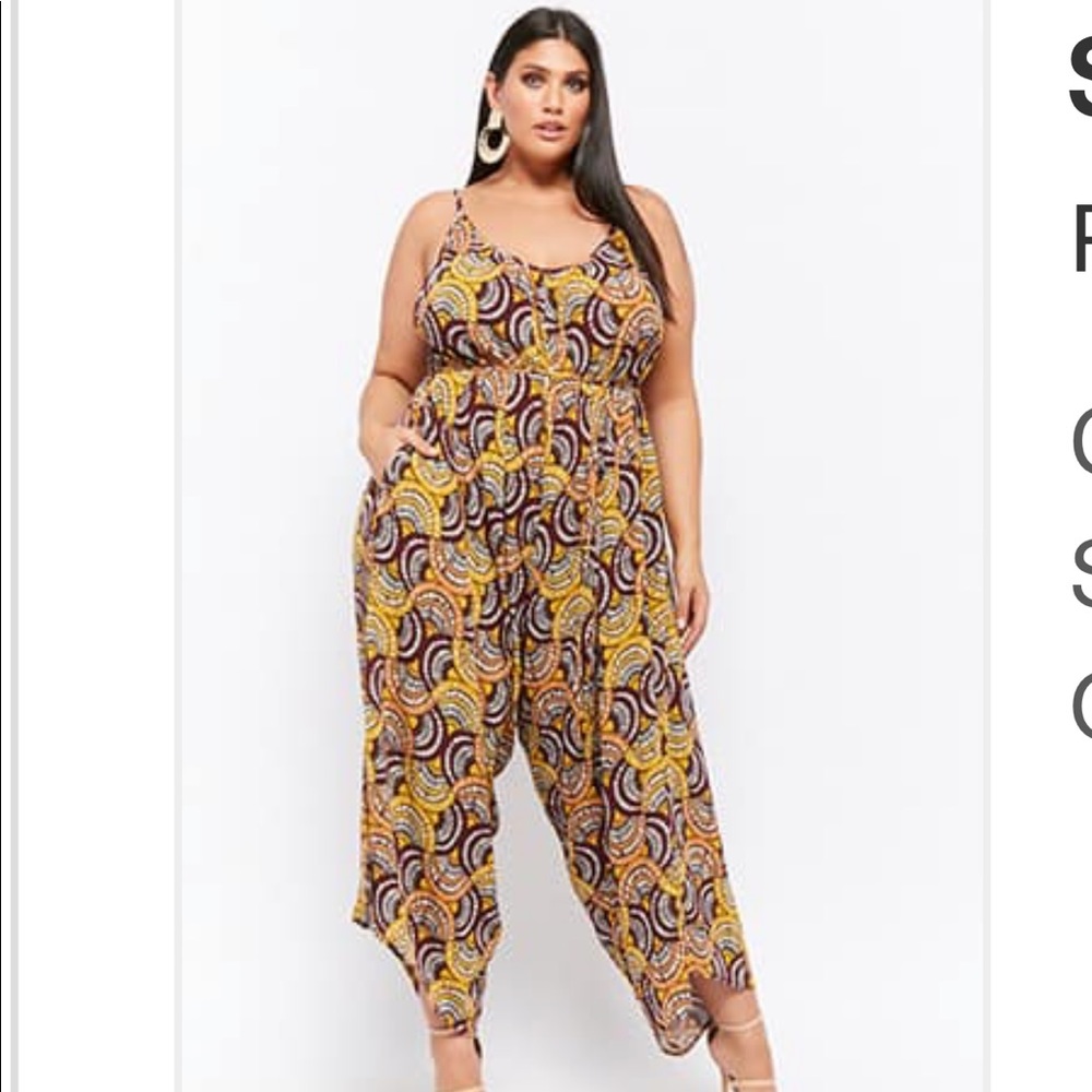 Ornate Print Harem Jumpsuit